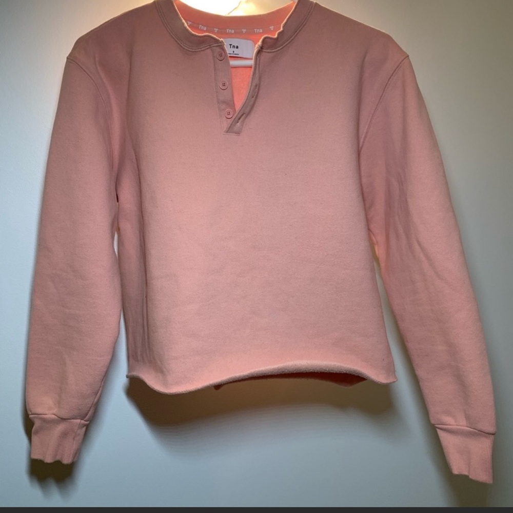 TNA Aritzia Crewneck Salmon Pink - Picture 1 of 2